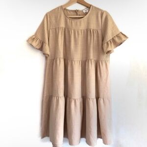 Hailey & Co Tiered Dress with Ruffle Sleeves